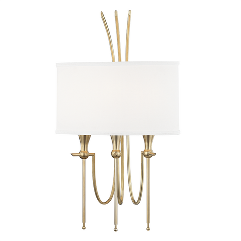 Hudson Valley Damaris 3 Light Wall Sconce Model: 4303-AGB