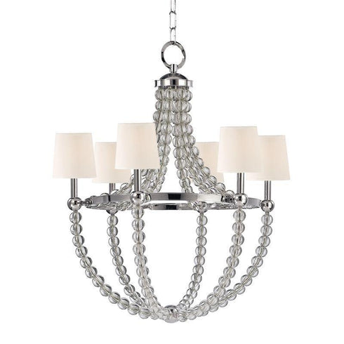 Hudson Valley Danville 6 Light Chandelier Model: 3116-PN-WS
