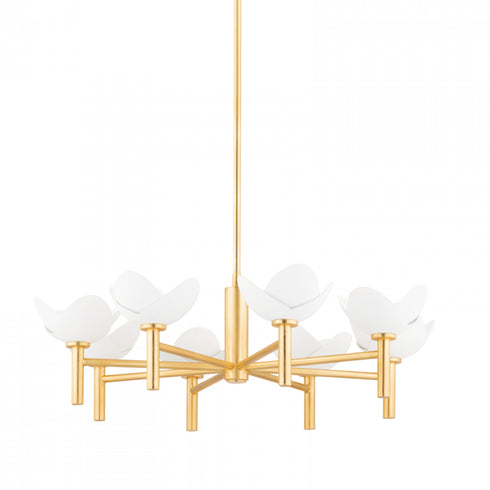 Hudson Valley Dawson 8 Light Chandelier Model: 3034-GL/WP