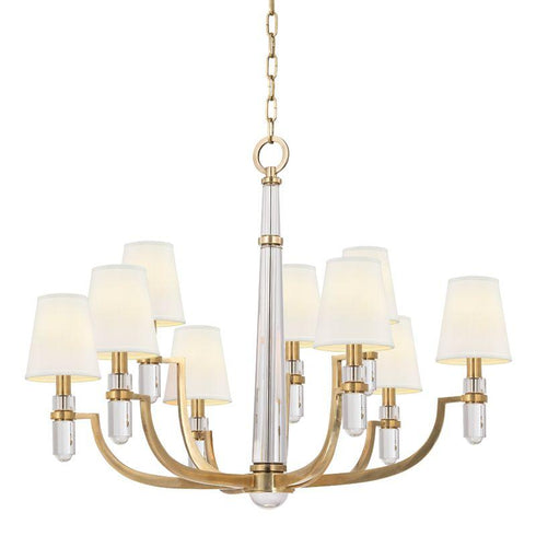Hudson Valley Dayton 9 Light Chandelier Model: 989-AGB-WS