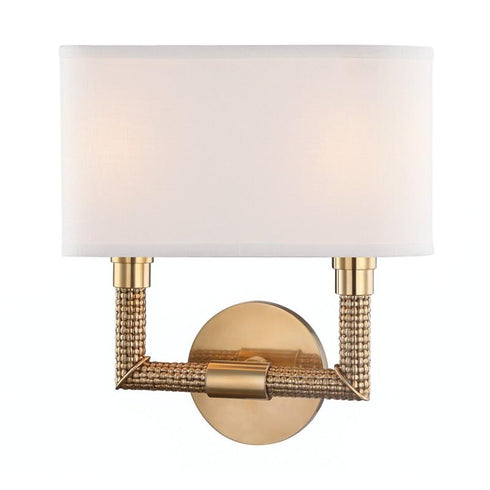 Hudson Valley Dubois 2 Light Wall Sconce Model: 1022-AGB