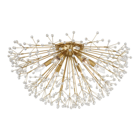 Hudson Valley Dunkirk 6 Light Semi Flush Model: 6028-PN