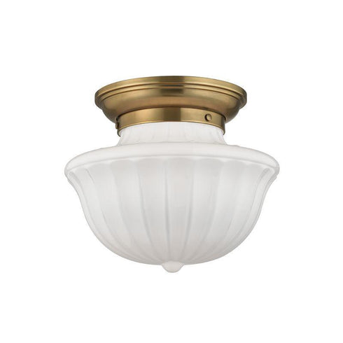 Hudson Valley Dutchess 1 Light Medium Flush Mount Model: 5012F-AGB