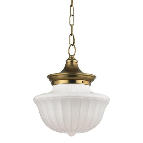 Hudson Valley Dutchess 1 Light Medium Pendant Model: 5012-AGB