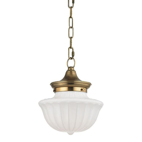 Hudson Valley Dutchess 1 Light Small Pendant Model: 5009-AGB