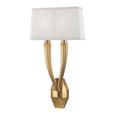 Hudson Valley Erie 2 Light Wall Sconce Model: 3862-AGB
