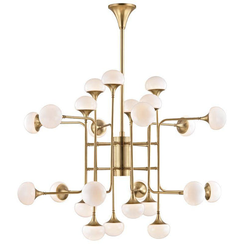 Hudson Valley Fleming 24 Light Chandelier Model: 4724-AGB