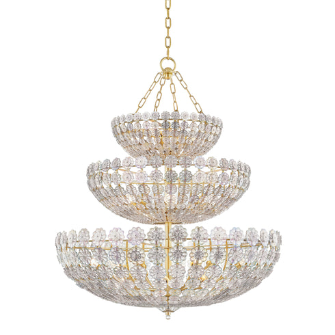 Hudson Valley Floral Park 24 Light Chandelier Model: 8239-PN
