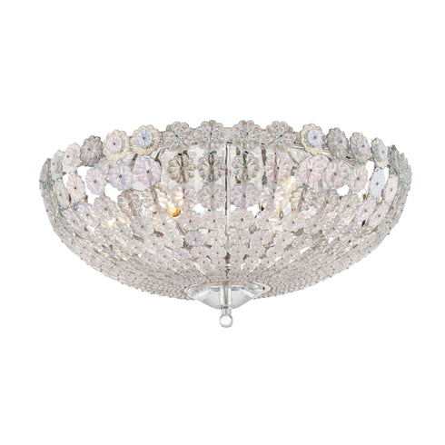 Hudson Valley Floral Park 6 Light Flush Mount Model: 8222-PN