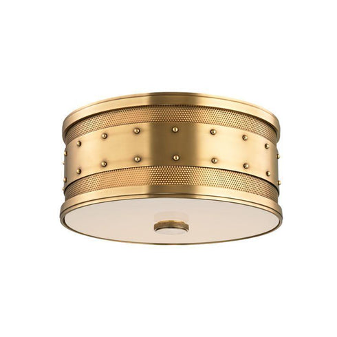 Hudson Valley Gaines 2 Light Flush Mount Model: 2202-AGB