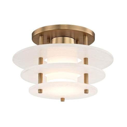 Hudson Valley Gatsby LED Flush Mount Model: 9012F-AGB