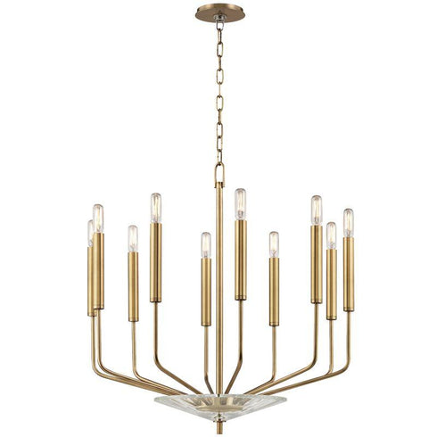 Hudson Valley Gideon 10 Light Chandelier Model: 2610-AGB