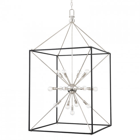 Hudson Valley Glendale 25 Light Chandelier Model: 8927-AGB/BK
