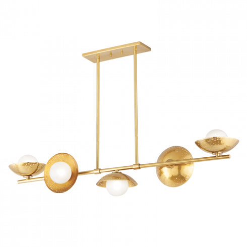 Hudson Valley Glimmer 5 Light Island Light Model: 5355-AGB