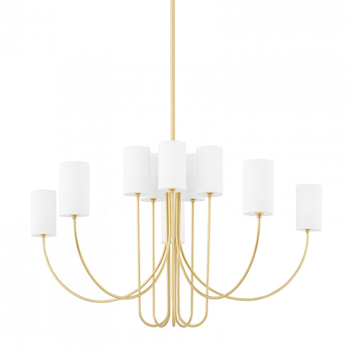 Hudson Valley Harlem 10 Light Chandelier Model: 6848-PN