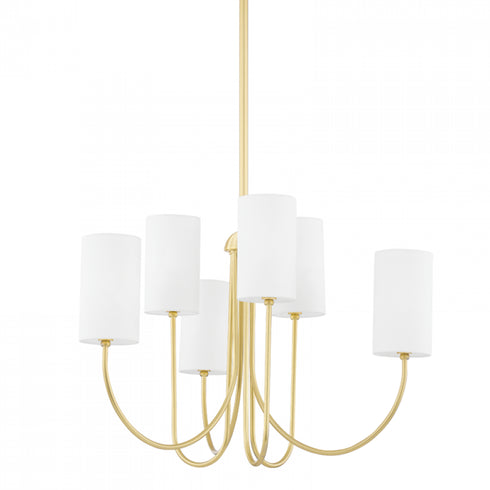 Hudson Valley Harlem 6 Light Chandelier Model: 6828-PN