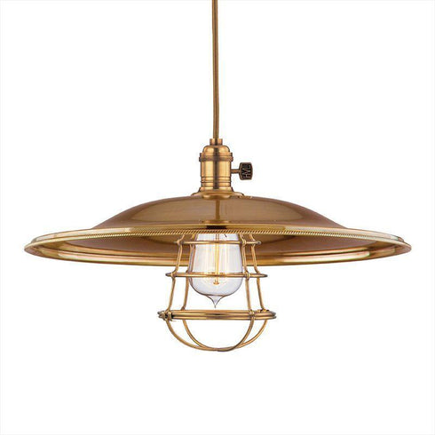 Hudson Valley Heirloom 1 Light Pendant Model: 8001-AGB-ML2-WG