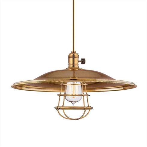 Hudson Valley Heirloom 1 Light Pendant Model: 9001-AGB-ML2-WG