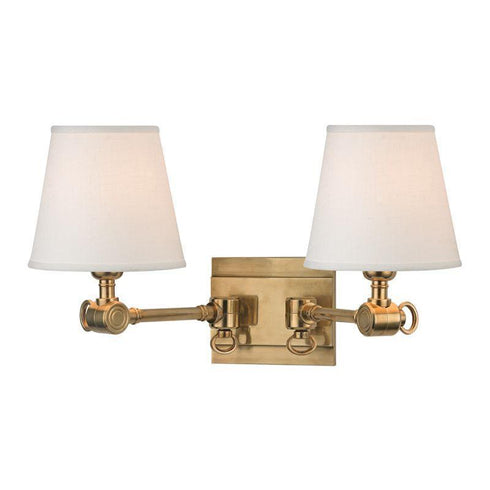 Hudson Valley Hillsdale 2 Light Wall Sconce Model: 6232-AGB
