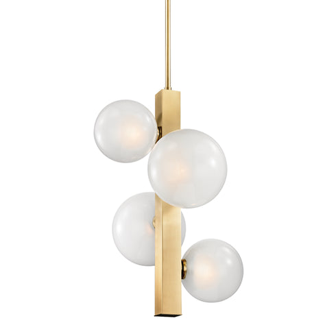 Hudson Valley Hinsdale 4 Light Pendant Model: 8704-AGB