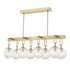 Hudson Valley Jewett 8 Light Island Light Model: 7108-AGB