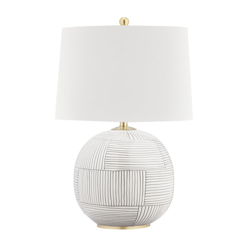 Hudson Valley Laurel 1 Light Table Lamp Model: L1380-AGB/ST
