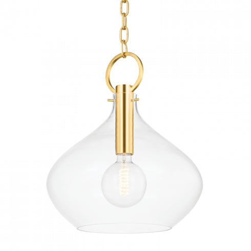 Hudson Valley Lina 1 Light Large Pendant Model: BKO253-PN