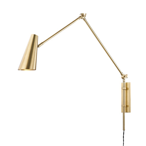 Hudson Valley Lorne 1 Light Wall Sconce With Plug Model: 4121-PN