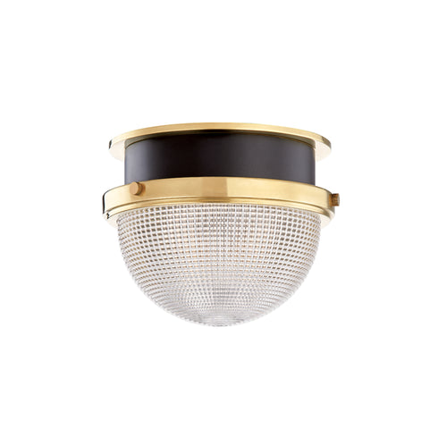 Hudson Valley Lucien 1 Light Small Flush Mount Model: 6909-AGB/BK