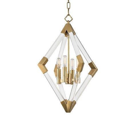 Hudson Valley Lyons 4 Light Pendant Model: 4617-AGB