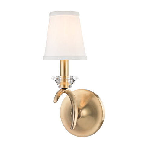 Hudson Valley Marcellus 1 Light Wall Sconce Model: 3191-AGB