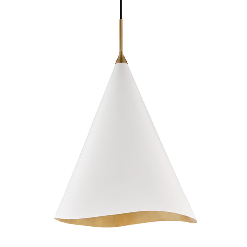 Hudson Valley Martini 1 Light Large Pendant Model: 9618-GL/WHT
