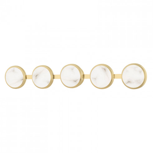Hudson Valley Meander 5 Light Bath Bracket Model: 6334-AGB
