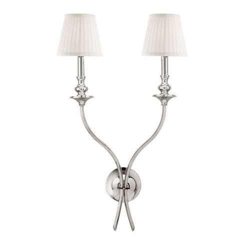 Hudson Valley Monroe 2 Light Wall Sconce Model: 322-PN
