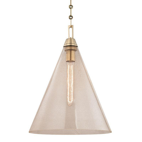 Hudson Valley Newbury 1 Light Pendant Model: 6014-AGB