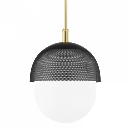 Hudson Valley Nyack 1 Light Large Pendant Model: 6119-AGB/BK