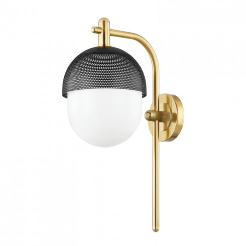 Hudson Valley Nyack 1 Light Wall Sconce Model: 6100-AGB/BK