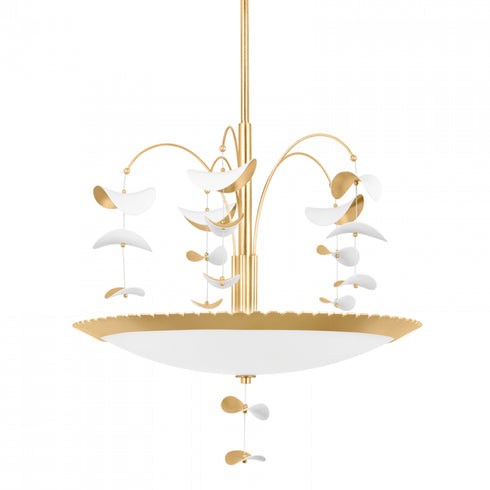 Hudson Valley Paavo 6 Light Small Chandelier Model: KBS1747806-GL/SWH