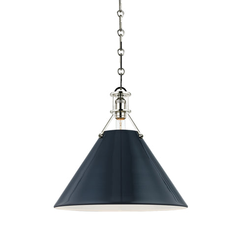 Hudson Valley Painted No.2 1 Light Large Pendant Model: MDS352-PN/BB