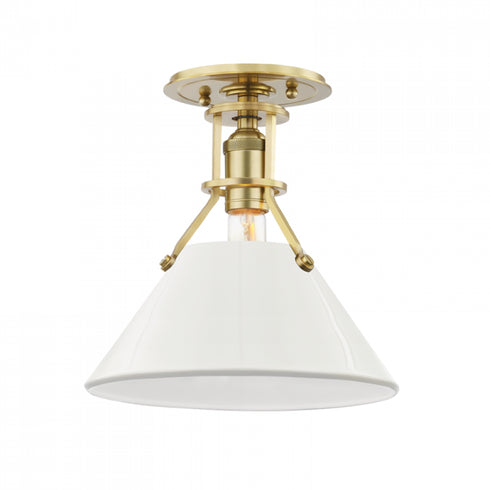 Hudson Valley Painted No.2 1 Light Semi Flush Model: MDS353-PN/OW