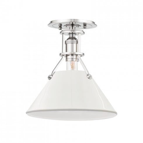 Hudson Valley Painted No.2 1 Light Semi Flush Model: MDS353-PN/OW