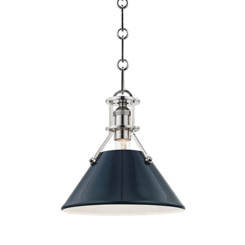 Hudson Valley Painted No.2 1 Light Small Pendant Model: MDS351-AGB/DBL