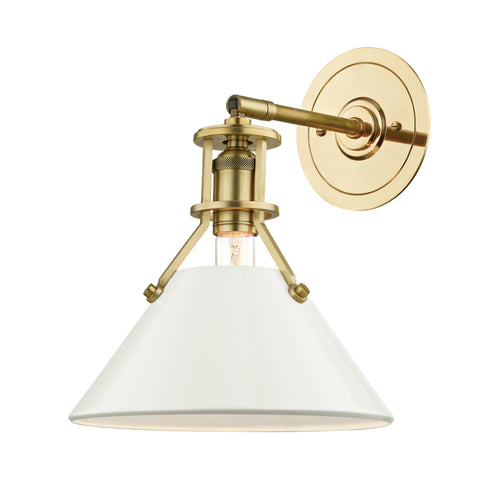 Hudson Valley Painted No.2 1 Light Wall Sconce Model: MDS350-PN/OW