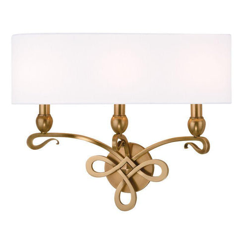 Hudson Valley Pawling 3 Light Wall Sconce Model: 7213-AGB