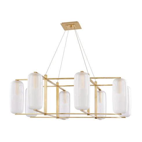 Hudson Valley Pebble 8 Light Chandelier Model: 3478-AGB