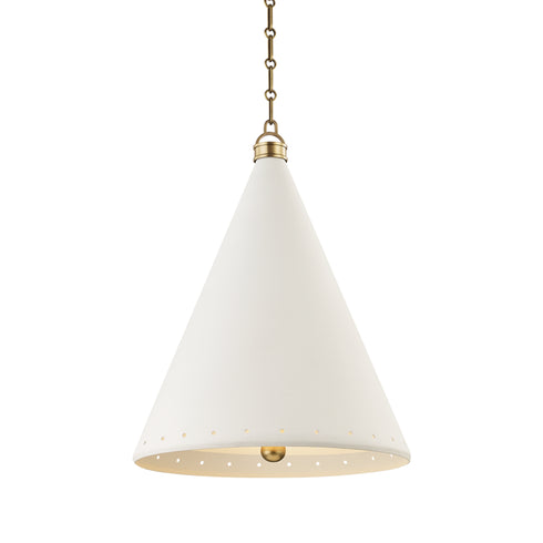 Hudson Valley Plaster No.1 2 Light Large Pendant Model: MDS402-AGB/WP