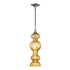 Hudson Valley Pomfret 1 Light Pendant With Light Amber Glass Model: 1600-AGB-LA