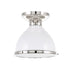 Hudson Valley Randolph 1 Light Semi Flush Model: 2612-AGB