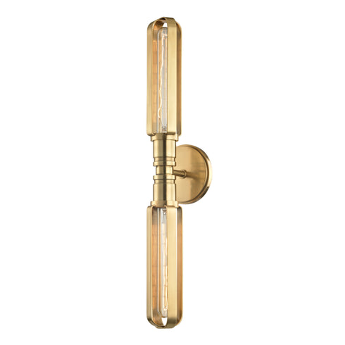 Hudson Valley Red Hook 2 Light Wall Sconce Model: 1092-AGB
