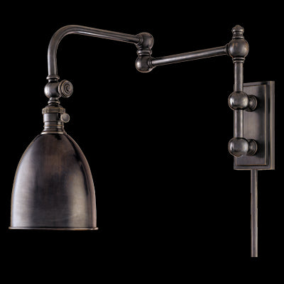 Hudson Valley Roslyn 1 Light Wall Sconce With Plug Model: 771-AGB